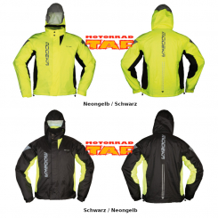 Modeka Ax Dry II Regenjacke '24 Schwarz / Neongelb | XL