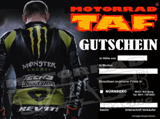 Motorrad TAF Gutschein per Post | Cross | 50 €