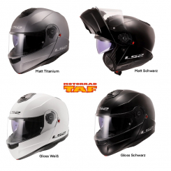 LS2 FF908 Strobe 2 Solid Klapphelm '24 Gloss Weiß | M