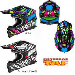 O'Neal 2SRS GLITCH Crosshelm '25 Schwarz / Weiss | L