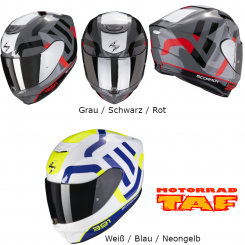 Scorpion EXO 391 Arok Integralhelm '24 Weiß / Blau / Neongelb | XXL