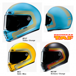 HJC V10 Foni Integralhelm '24 MC3 Gelb / Blau | M