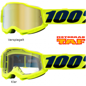 100% Accuri 2 Fluo Yellow Jugend Brille '24 Verspiegelt