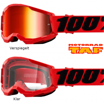 100% Strata 2 Red Jugend Brille '24 