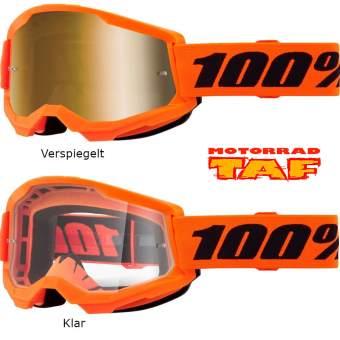 100% Strata 2 Neonorange Brille '24 