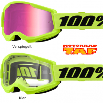 100% Strata 2 Neon Yellow Brille '24 