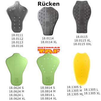 Büse Ersatzprotektoren Rücken '24 18.0114