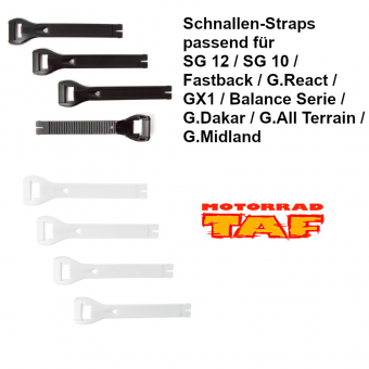 Gaerne Schnallen-Bänder-Set '23 Schwarz | 120mm