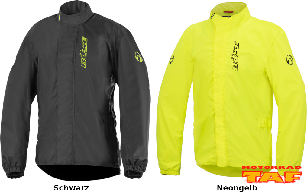 B/üse Aqua Regenjacke Schwarz 9XL